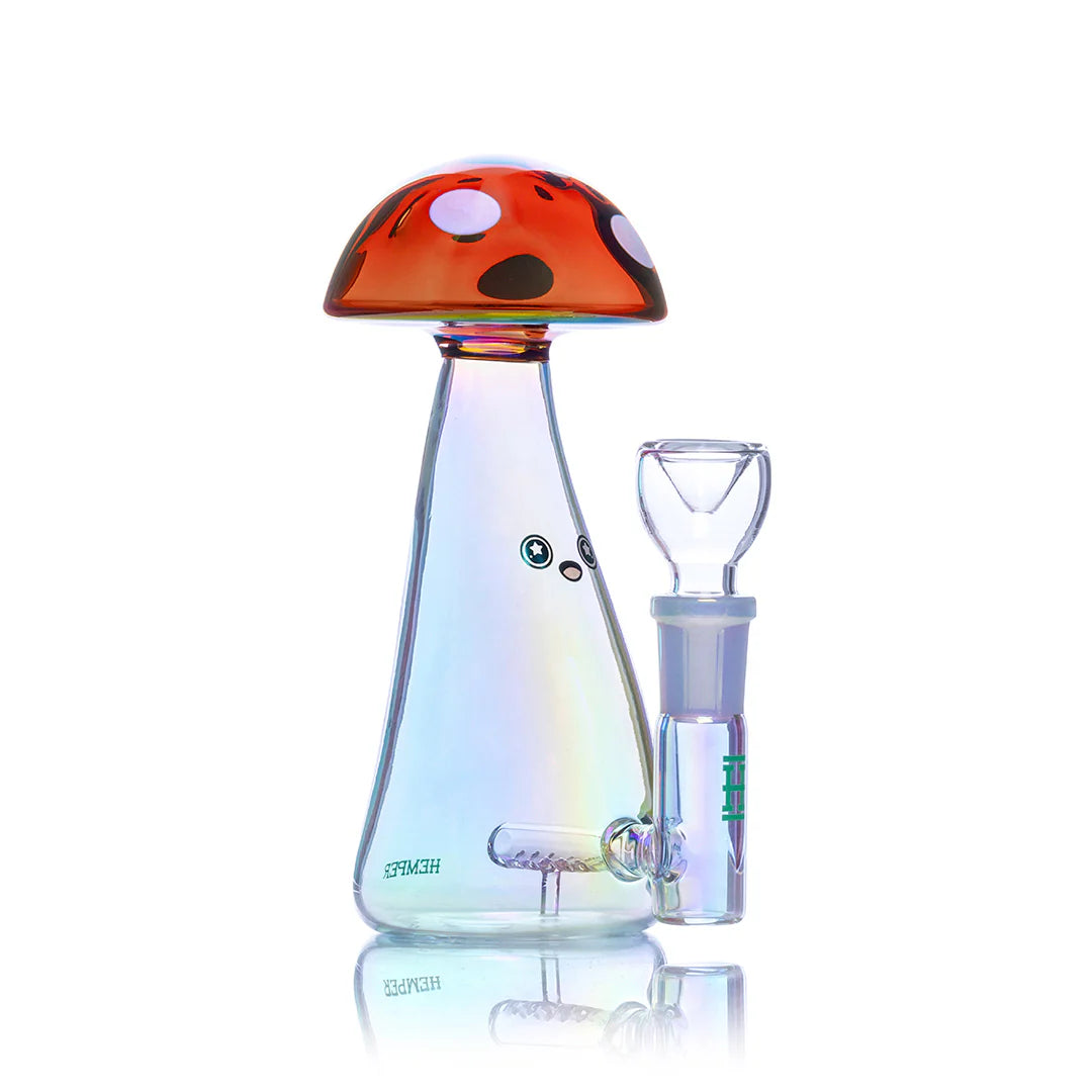 HEMPER Glass Bong Trippy Shroom (6" Height)