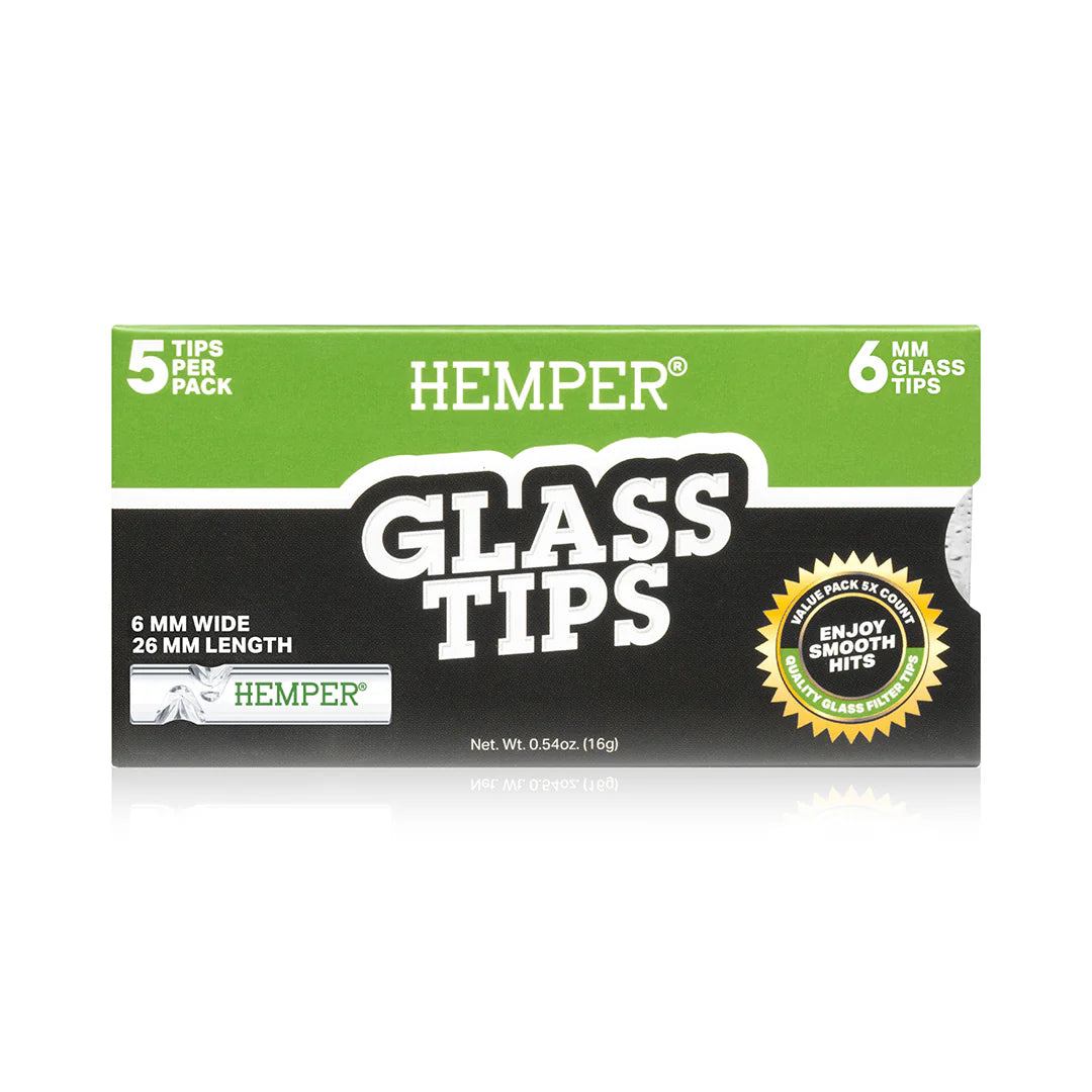 Hemper Glass Filter Tips - 5 Per Pack