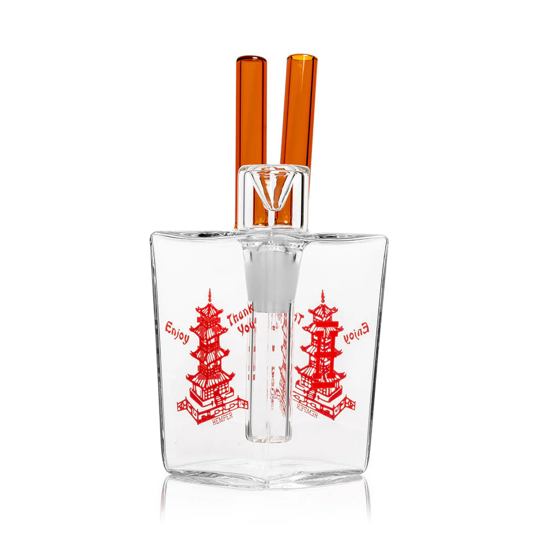HEMPER Glass Bong Chinese Takeout (6" Height)
