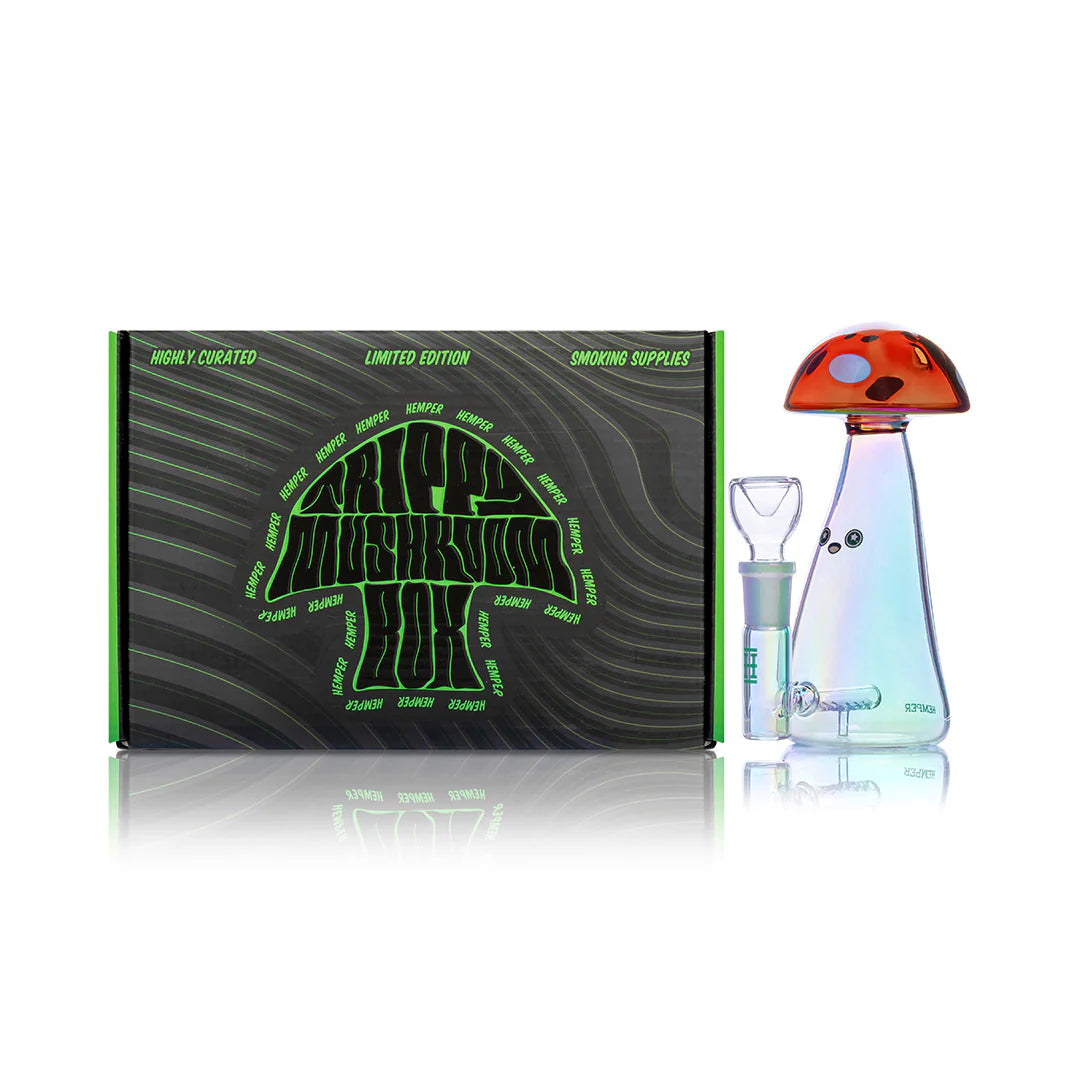 HEMPER Glass Bong Trippy Shroom (6" Height)