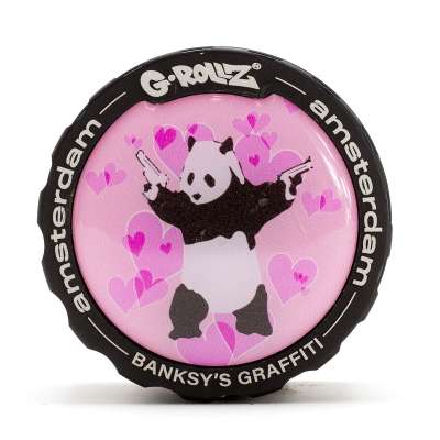 G-Rollz | Banksy Graffiti 'Panda Gunnin' 4part Grinder - 43mm