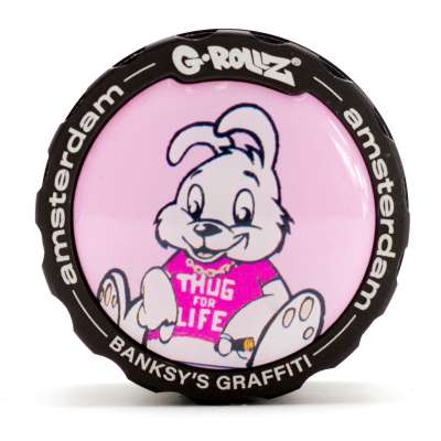 G-Rollz | Banksy Graffiti 'Thug For Life' 4part Grinder - 43mm