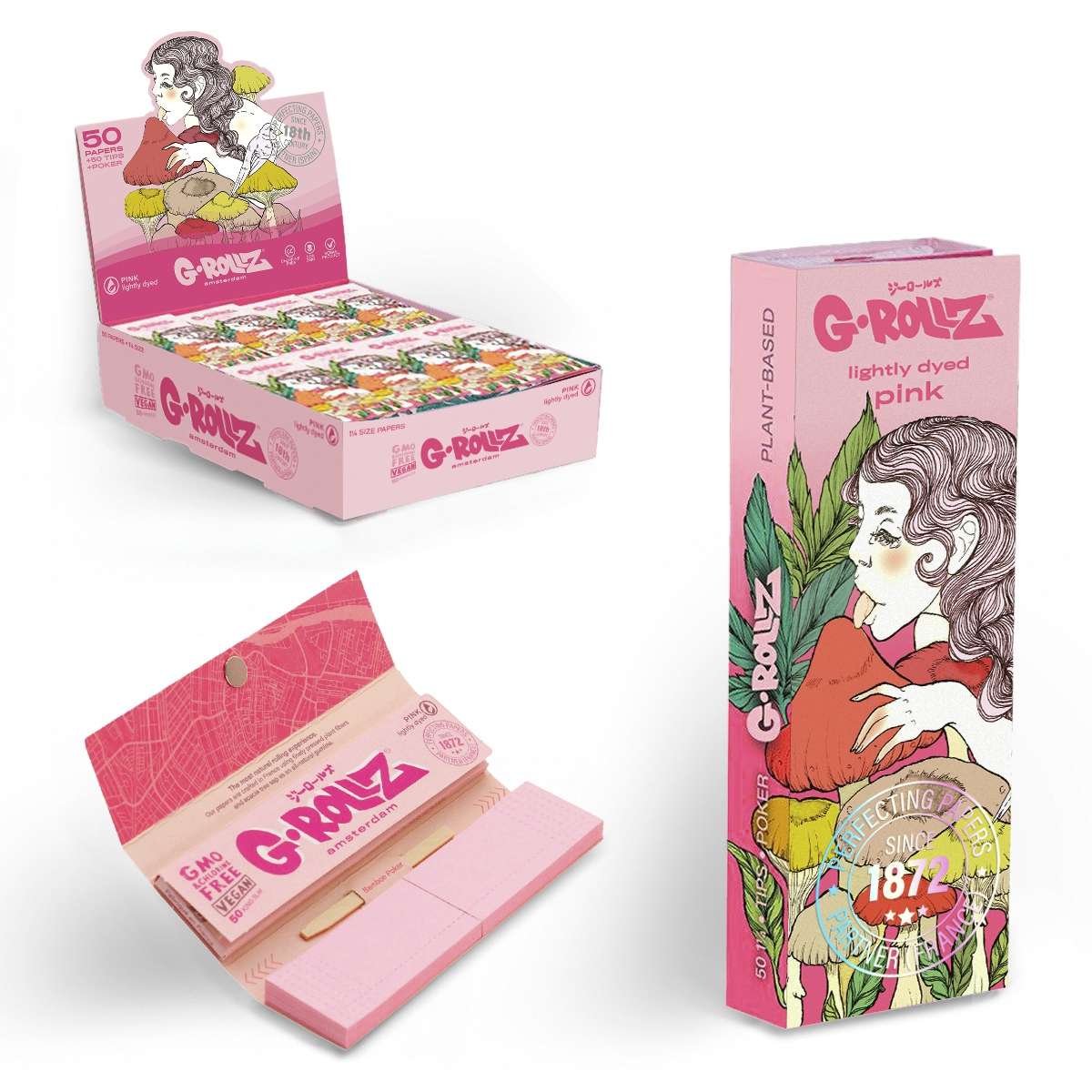 G-ROLLZ - 1 1/4 Size Rolling Papers , Tips & Poker.
