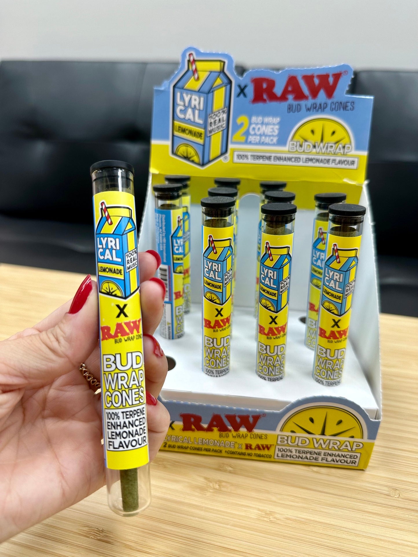 RAW x Lyrical Lemonade Bud Wrap - 2 Cones Per Tube