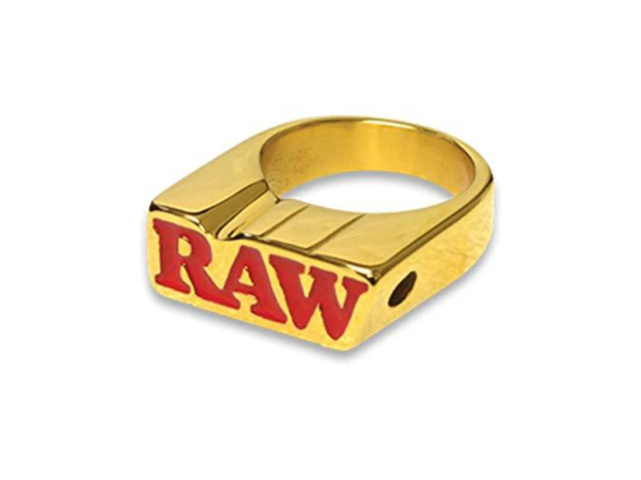 RAW Smoke Ring With Gold Finish Size 7