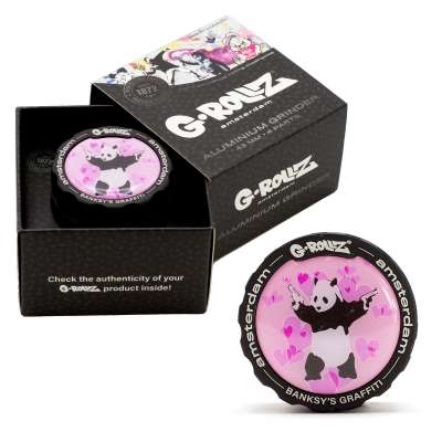 G-Rollz | Banksy Graffiti 'Panda Gunnin' 4part Grinder - 43mm