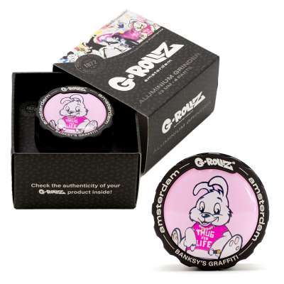G-Rollz | Banksy Graffiti 'Thug For Life' 4part Grinder - 43mm