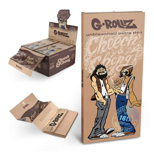 G-Rollz | 50 King Size Papers + Tips & Tray + Bamboo Poker