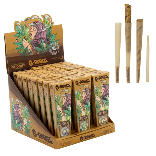 G-ROLLZ -  King Size Cones - 3 Cones Per Pack