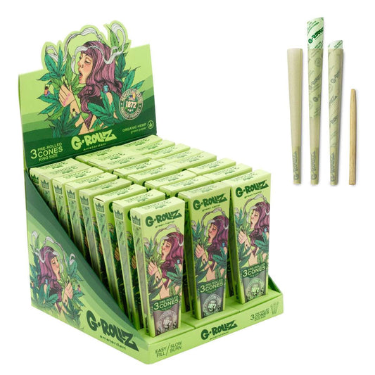 G-ROLLZ -  King Size Cones - 3 Cones Per Pack