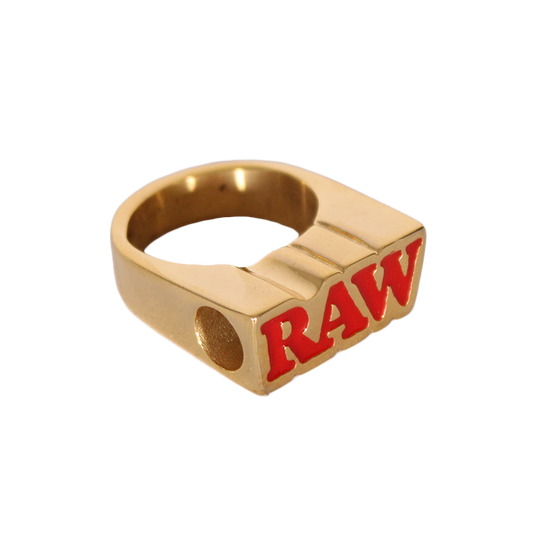 RAW Smoke Ring With Gold Finish Size 7