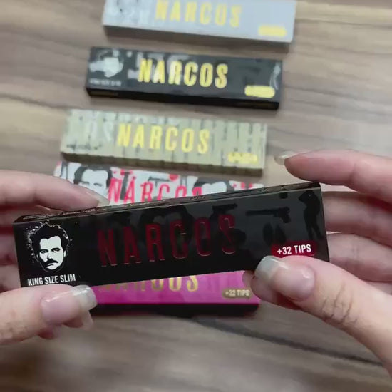 6x NARCOS Kingsize Rolling Papers & Tips - Limited Edition