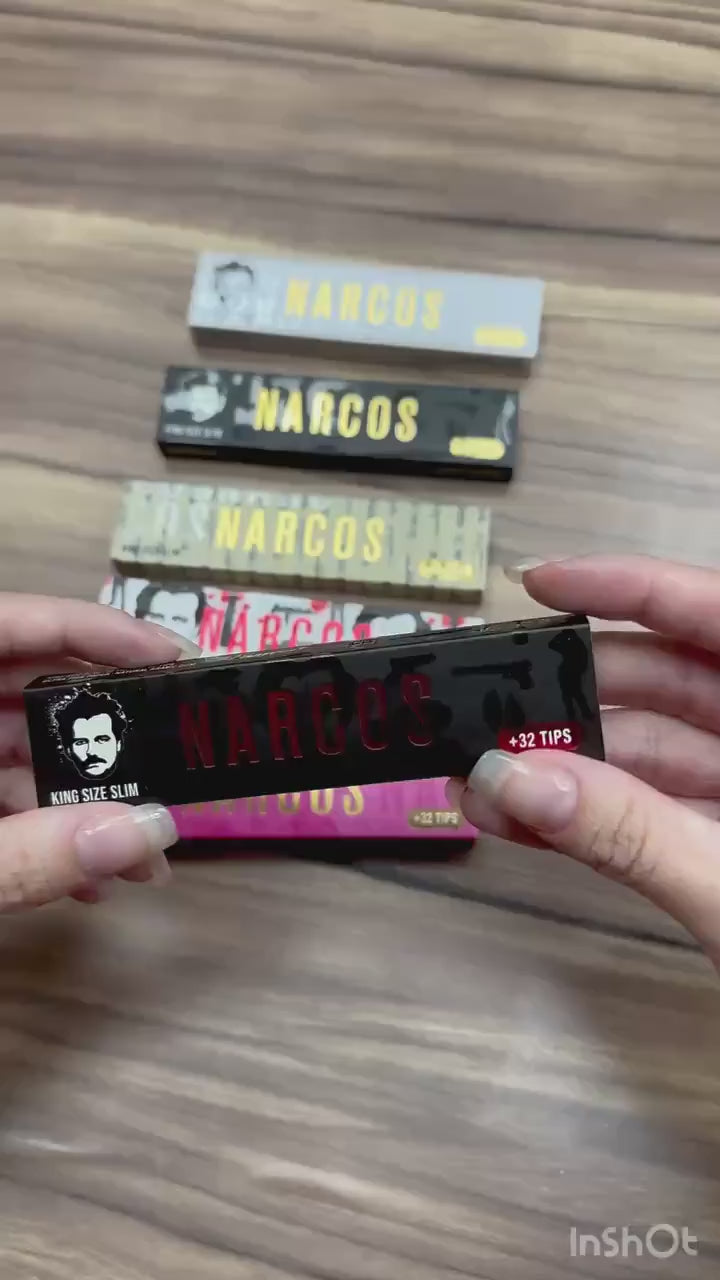 6x NARCOS Kingsize Rolling Papers & Tips - Limited Edition