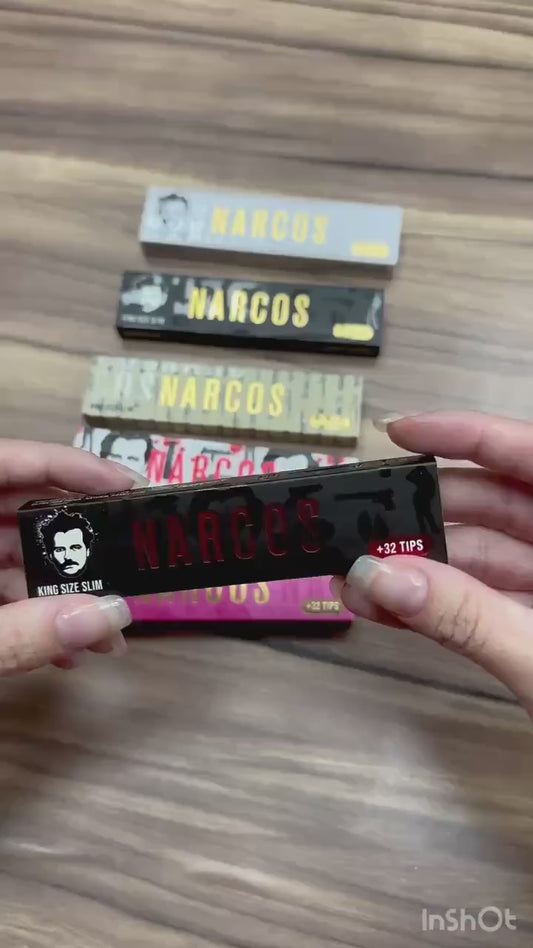 6x NARCOS Kingsize Rolling Papers & Tips - Limited Edition